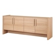 NPD Furniture Fortville KD Sideboard 4 Doors in Light Oak