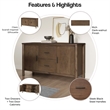 NPD Furniture Bloomfield Sideboard 2 Drawers + 2 Doors in Dark Walnut