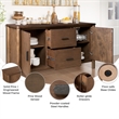 NPD Furniture Bloomfield Sideboard 2 Drawers + 2 Doors in Dark Walnut