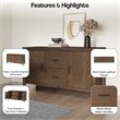 NPD Furniture Bloomfield Sideboard 2 Drawers + 2 Doors in Dark Walnut