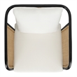 NPD Furniture Quilla Rattan Accent Arm Chair in Black/Natural