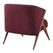 NPD Furniture Florence Fabric Accent Chair Brown Legs in Havana Maroon