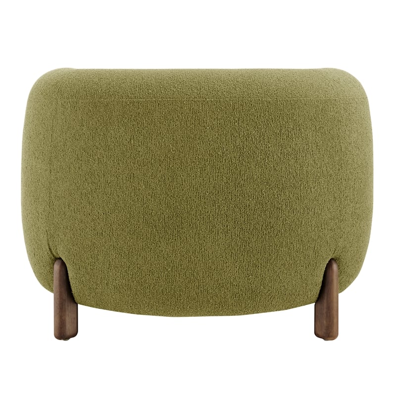 New Pacific Direct Cordelia Boucle Accent Arm Chair in Palladian Green