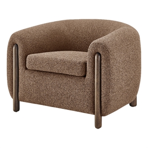 New Pacific Direct Cordelia Boucle Accent Arm Chair in Palladian Brown