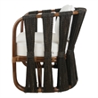 NPD Furniture Shanaya Rattan Accent Arm Chair w/ Abaca in Cane Brown