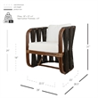 NPD Furniture Shanaya Rattan Accent Arm Chair w/ Abaca in Cane Brown