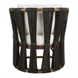 NPD Furniture Shanaya Rattan Accent Arm Chair w/ Abaca in Cane Brown