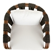 NPD Furniture Shanaya Rattan Accent Arm Chair w/ Abaca in Cane Brown