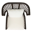 NPD Furniture Zelma Rattan Accent Arm Chair in Espresso Brown