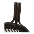 NPD Furniture Zelma Rattan Accent Arm Chair in Espresso Brown