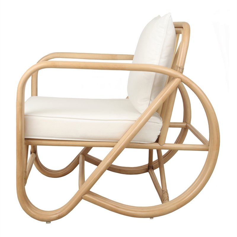 NPD Furniture Aimara Rattan Accent Arm Chair in Natural