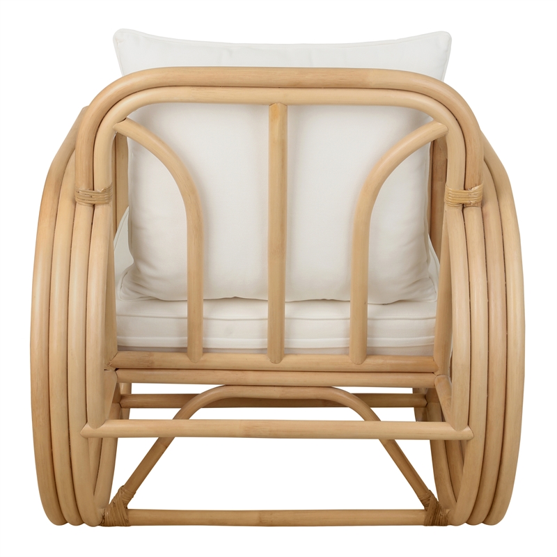 NPD Furniture Aimara Rattan Accent Arm Chair in Natural