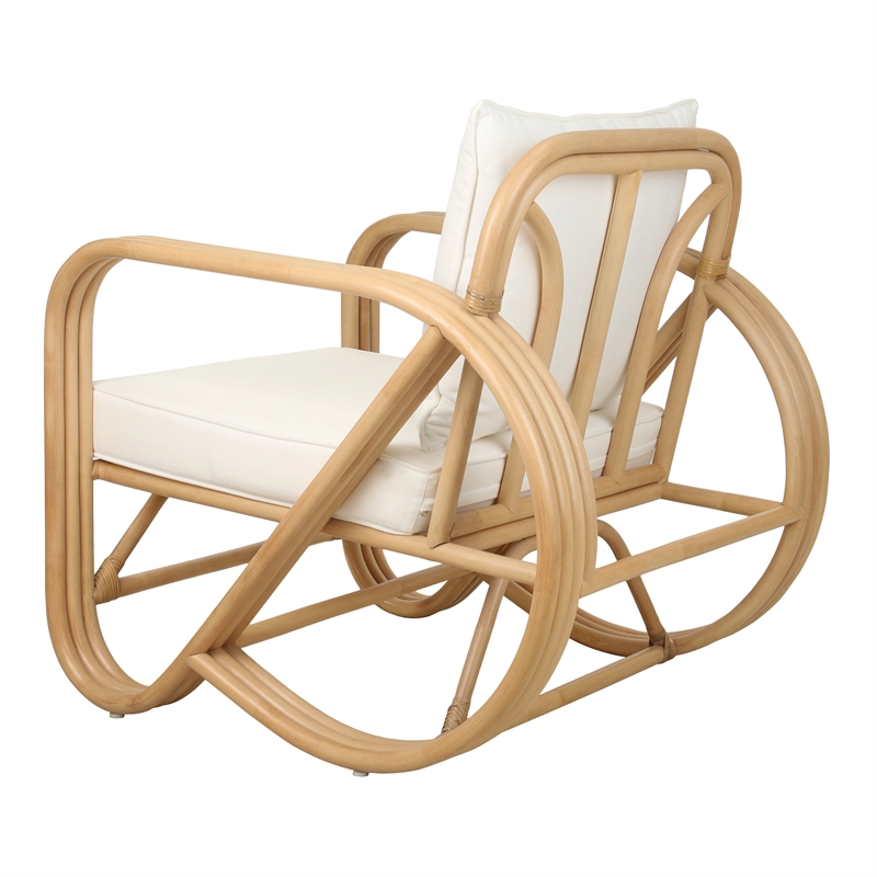NPD Furniture Aimara Rattan Accent Arm Chair in Natural