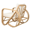 NPD Furniture Aimara Rattan Accent Arm Chair in Natural