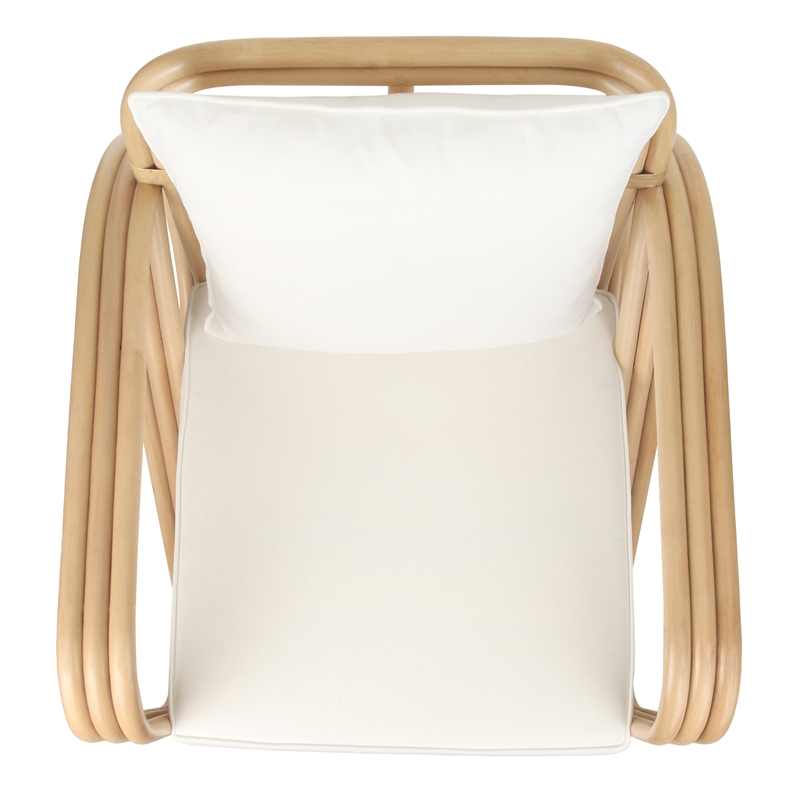 NPD Furniture Aimara Rattan Accent Arm Chair in Natural