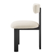 NPD Furniture Hailey Boucle Dining Side Chair Black frame in Beige