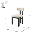 NPD Furniture Hailey Boucle Dining Side Chair Black frame in Beige