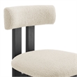 NPD Furniture Hailey Boucle Dining Side Chair Black frame in Beige