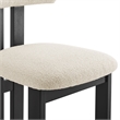 NPD Furniture Hailey Boucle Dining Side Chair Black frame in Beige