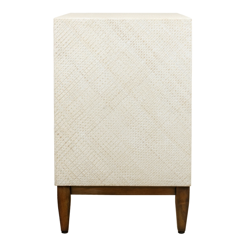 NPD Furniture Brinley KD Nightstand/Side Table 3 Drawers Walnut Legs