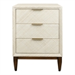 NPD Furniture Brinley KD Nightstand/Side Table 3 Drawers Walnut Legs