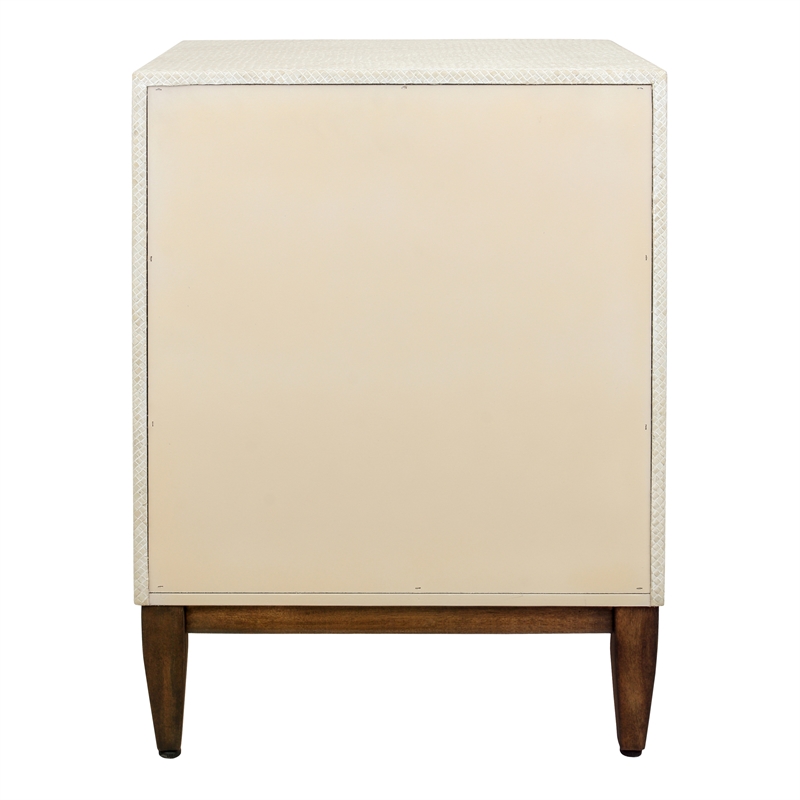 NPD Furniture Brinley KD Nightstand/Side Table 3 Drawers Walnut Legs