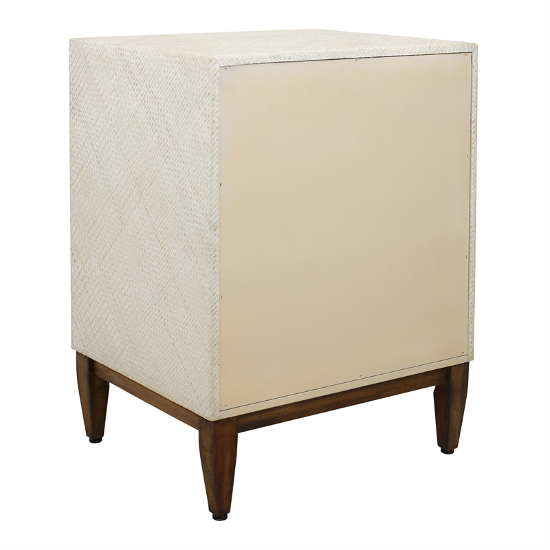 NPD Furniture Brinley KD Nightstand/Side Table 3 Drawers Walnut Legs