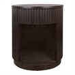 NPD Furniture Truro Round Nightstand/Side Table in Dark Brown