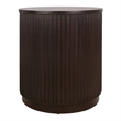 NPD Furniture Truro Round Nightstand/Side Table in Dark Brown