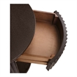 NPD Furniture Truro Round Nightstand/Side Table in Dark Brown