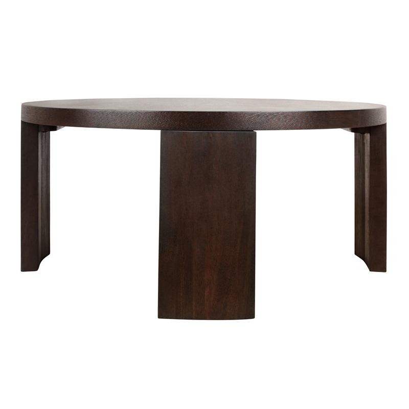 NPD Furniture Londyn KD Round Coffee Table in Dark Brown