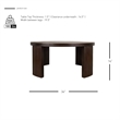 NPD Furniture Londyn KD Round Coffee Table in Dark Brown