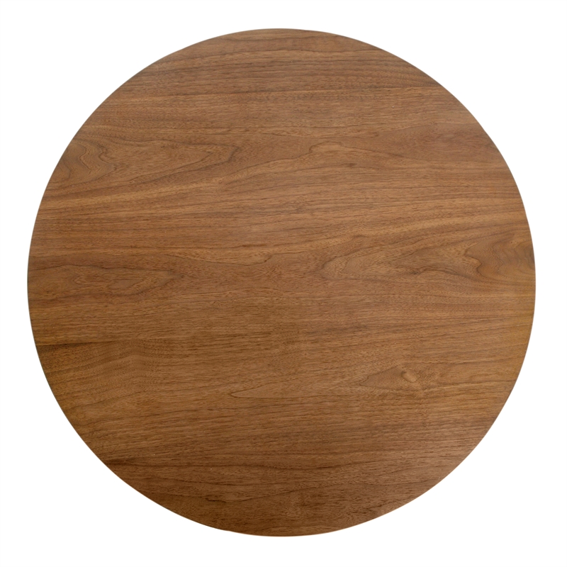 NPD Furniture Londyn KD Round Coffee Table in Rustic Walnut