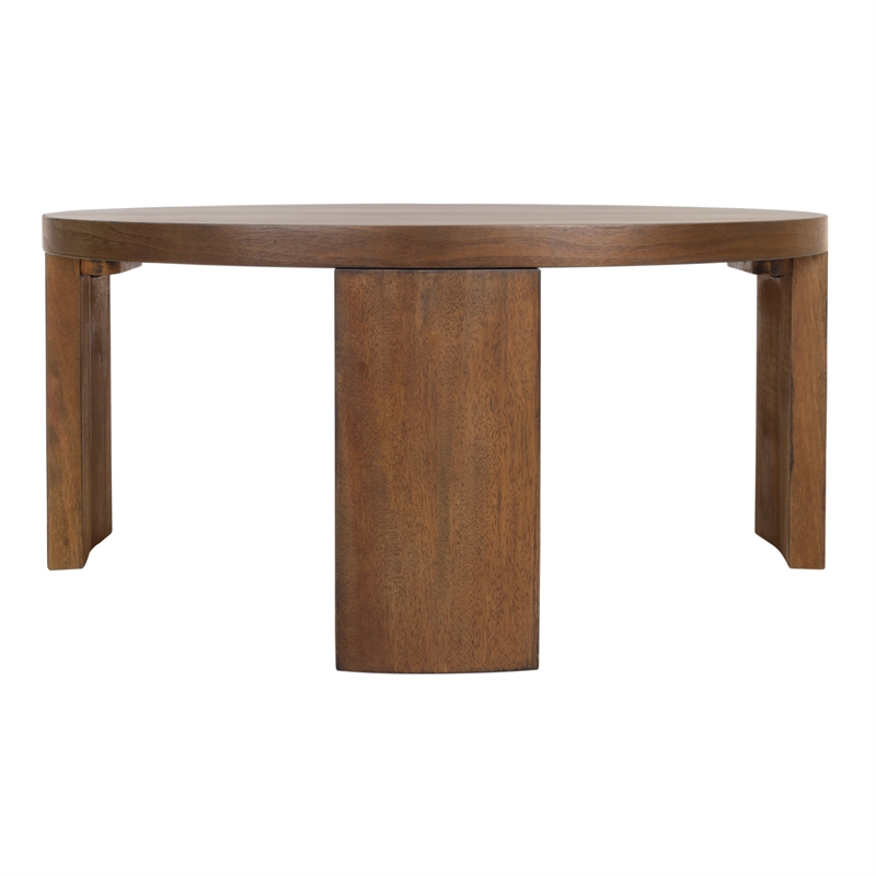 NPD Furniture Londyn KD Round Coffee Table in Rustic Walnut