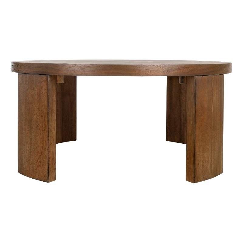 NPD Furniture Londyn KD Round Coffee Table in Rustic Walnut