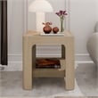 NPD Furniture Trevin KD Side/End Table with Open Shelf in Weathered Sand