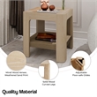 NPD Furniture Trevin KD Side/End Table with Open Shelf in Weathered Sand