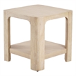 NPD Furniture Trevin KD Side/End Table with Open Shelf in Weathered Sand