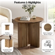 NPD Furniture Petrilio KD Side/End Table in Hazelnut Brown
