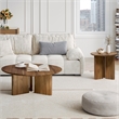 NPD Furniture Petrilio KD Side/End Table in Hazelnut Brown