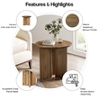 NPD Furniture Petrilio KD Side/End Table in Hazelnut Brown