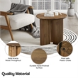 NPD Furniture Petrilio KD Side/End Table in Hazelnut Brown