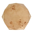 NPD Furniture Malva Burl Wood Side/End Table in Natural Burl