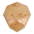 NPD Furniture Malva Burl Wood Side/End Table in Natural Burl