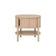 NPD Furniture Acelyn KD Tambour Nightstand/Side Table in Light Oak