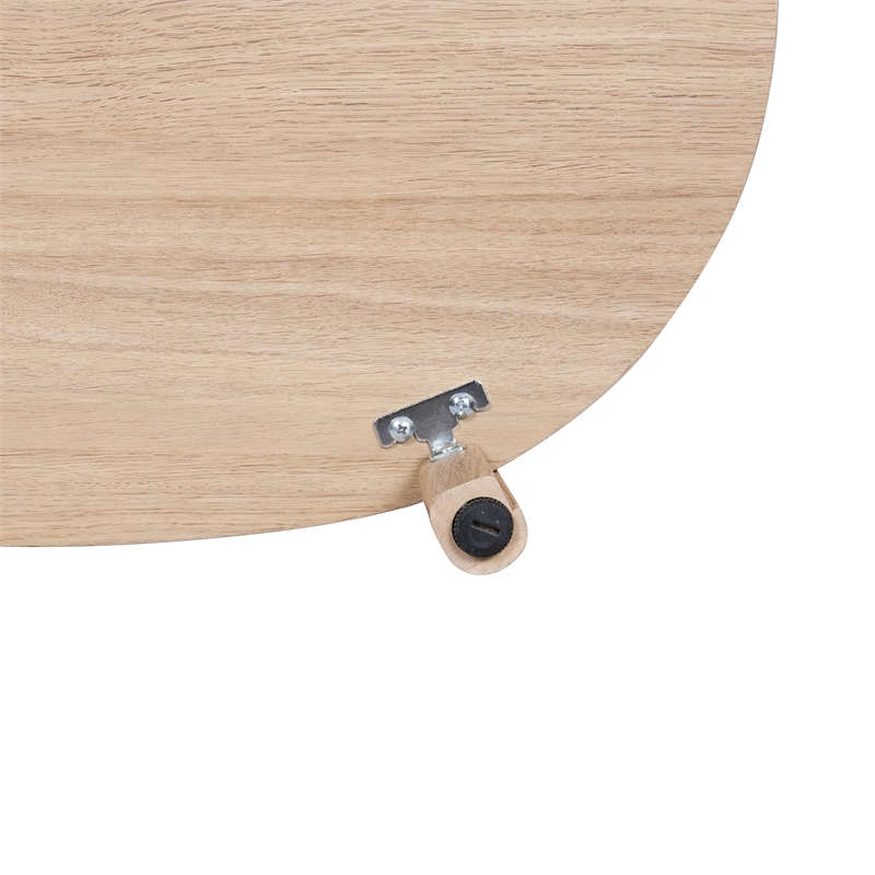 NPD Furniture Acelyn KD Tambour Nightstand/Side Table in Light Oak