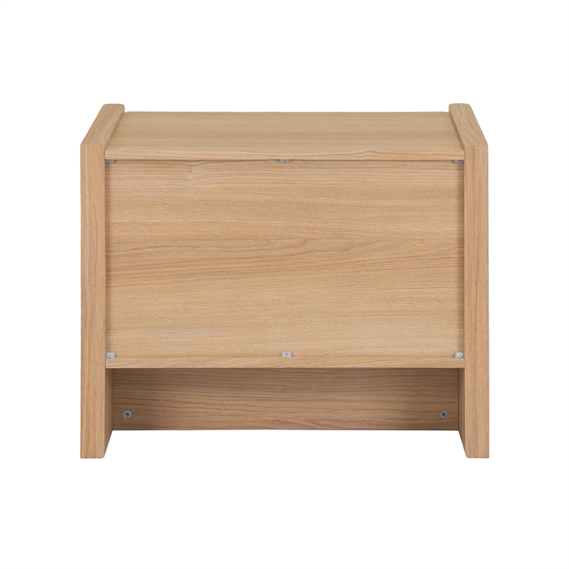 NPD Furniture Fortville KD Nightstand/Side Table 2 Drawers in Light Oak