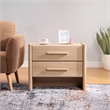 NPD Furniture Fortville KD Nightstand/Side Table 2 Drawers in Light Oak