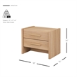 NPD Furniture Fortville KD Nightstand/Side Table 2 Drawers in Light Oak