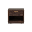 NPD Furniture Dreighton KD Nightstand/Side Table 1 Drawer in Coffee Brown